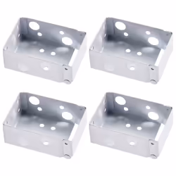 4 Pieces 2 Inch Low Profile Box Mounting Bracket for Headrail (White)