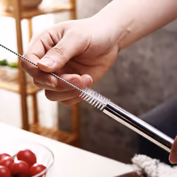 4Pcs Silver 12mm Straws with 2 Brush 304 Stainless Steel Straws Set