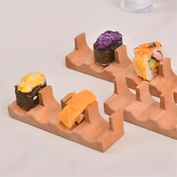 Wood Sushi Tacos Holder Serving Rack Divider Taco Rack Tray Plates C