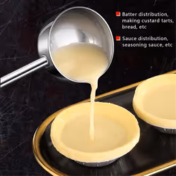 Small Soup Ladle Stainless Steel Metal Deep Spoon With Pour Spout