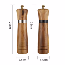 Salt and Pepper Grinder Set,Wooden Salt and Pepper Mill Shaker