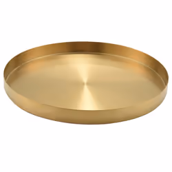 Round Gold Tray,Metal Decorative Tray Makeup Tray Organizer,11.8 Inch