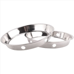 2PCS Stainless Steel Wok Ring Metallic Universal Size for Gas Stove