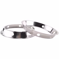 2PCS Stainless Steel Wok Ring Metallic Universal Size for Gas Stove
