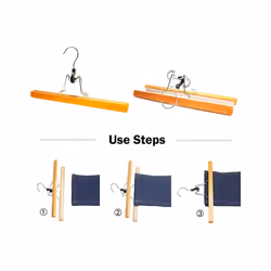8 Piece Wooden Series Non-Slip Wood Hangers with 360 Degree Rotation