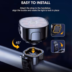 Bike Lights [4+6 Modes], USB Rechargeable Bike Lights Front & Back