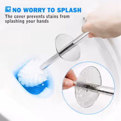 Toilet Brush and Holder, 2Pack Toilet Brush with Long Handle, White