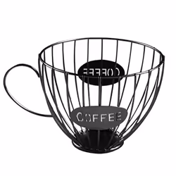 Coffee Fruits Capsule Storage Basket Holder for Cafe Hotel, Black