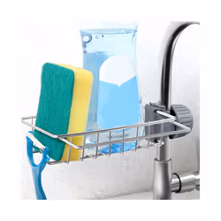 Kitchen Stainless Steel Sink Drain Rack Sponge Storage Faucet Holder