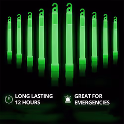 10Pcs Survival Kit Glowing Stick Emergency Light Sticks for Camping