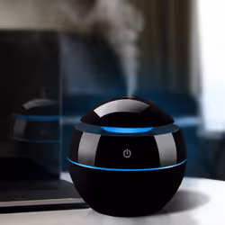 Portable Air Humidifier Ultrasonic USB Aroma Diffuser Black