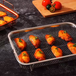Air Fryer Basket for Oven, Stainless Steel Grill Basket, Non-Stick