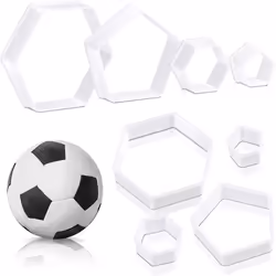 Football Pattern Cookie Cutters Hexagon Cutter for DIY Cake Tools