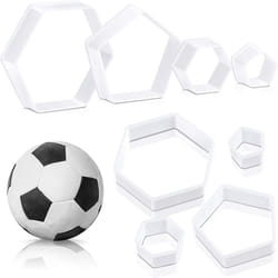 Football Pattern Cookie Cutters Hexagon Cutter for DIY Cake Tools
