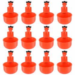 12PCS Chicken Watering Cup Automatic Filling Waterer Poultry Drinking