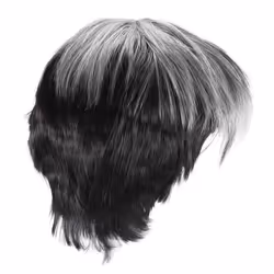 Men Short Straight Wig for Male Hair Fleeciness Realistic Natural