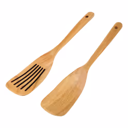 2 PCS Wooden Spoons and Spatula for Cooking, Sleek, Cookware for Home