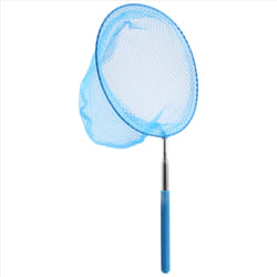 Outdoor Net Bag Stainless Steel Telescopic Catching Net-Blue