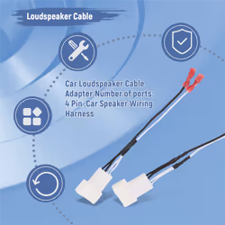 2Pcs Car Front Speaker Wire Harness Cable Adapter for