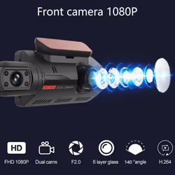 Car DVR Front and Inside Camera Video Driving Recorder