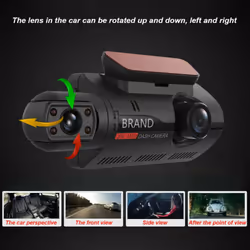 Car DVR Front and Inside Camera Video Driving Recorder