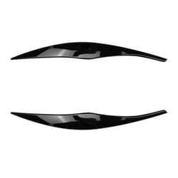 Headlight Cover Garnish Strip Eyebrow Cover Trim Sticker Glossy Black