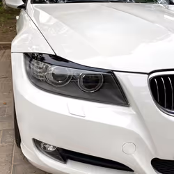Headlight Cover Garnish Strip Eyebrow Cover Trim Sticker Glossy Black