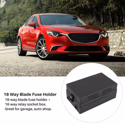 Car Blade Relay Socket Black Box 18 Way Blade For Automotive Marine
