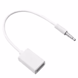 3.5mm Male AUX Audio Plug Jack To USB 2.0 Female Converter Cable