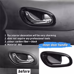 for Navara NP300 2016-2021 Carbon Fibre Car Door Handle Cover