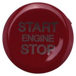 ABS Car Engine Button Cover Trim for Stelvio (Red)