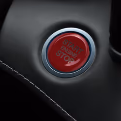 ABS Car Engine Button Cover Trim for Stelvio (Red)
