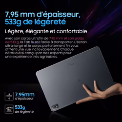 Tablette Tactical Blackview Tab 16- Double Sim - Android 12.0-11 "-256 GB, 8 RAM - Gray