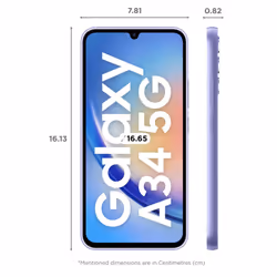 Smartphone Samsung Galaxy A34 A346B 5G Double SIM 6/128 GB - Purple