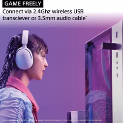 Gaming earphones Sony INZONE H5 white head mounted Bluetooth earphones