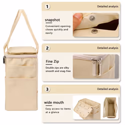 Sewing Knitting Bag Yarn Tote Storage Bag Wool Crochet Hooks B