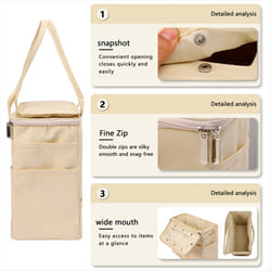 Sewing Knitting Bag Yarn Tote Storage Bag Wool Crochet Hooks A