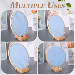 10 Pcs Embroidery Hoop Display Embroidery Hoop Wooden Base Holder