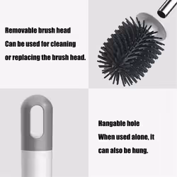 Toilet Brush and Holder Set Soft Bristle Toilet Scrubber Brush