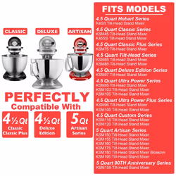 Accessories for 4.5-5 Qt Tilt Stand Mixer,