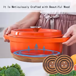 Magnetic Pot Coaster, Magic Trivet Wood, Magnetic Pot Holders