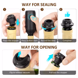 Electric Wine Saver Pump with Wine Stoppers Vacuum,Wine Preserver