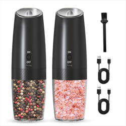 Rechargeable Salt and Pepper Grinder Set Adjustable Coarseness
