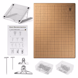 12x16 Inch Tassel Plate and Pin Set, Double Sided Grid