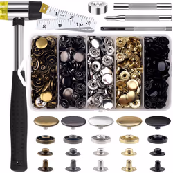 506PCS Snap Fasteners Kit, 15mm Leather Snap Fasteners Kit