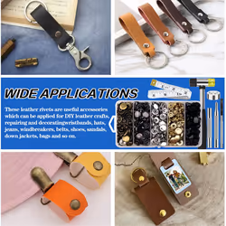506PCS Snap Fasteners Kit, 15mm Leather Snap Fasteners Kit