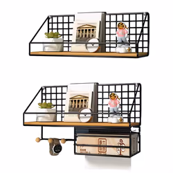 Wall Frame, Floating Wall Frame, Bedroom Decorative Storage Rack , B