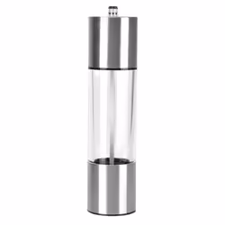 Pepper Mill Grinder Adjustable Coarseness Stainless Steel Refillable