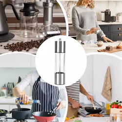 Pepper Mill Grinder Adjustable Coarseness Stainless Steel Refillable