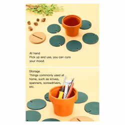 Cactus Coasters Heat Insulation DIY Home Tableware Coffee Cup Holder